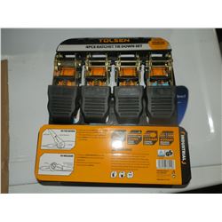 4pc Ratchet Tie Down Set