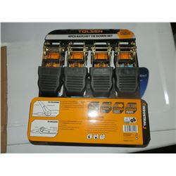 4pc Ratchet Tie Down Set