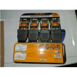 4pc Ratchet Tie Down Set