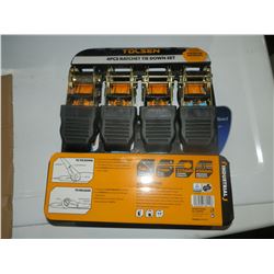 4pc Ratchet Tie Down Set