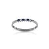 Image 1 : Genuine 0.11 ctw Sapphire & Diamond Ring 14KT White Gold - REF-27Z5N