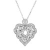 Image 1 : Natural 0.51 CTW Diamond Necklace 18K White Gold - REF-102H6W