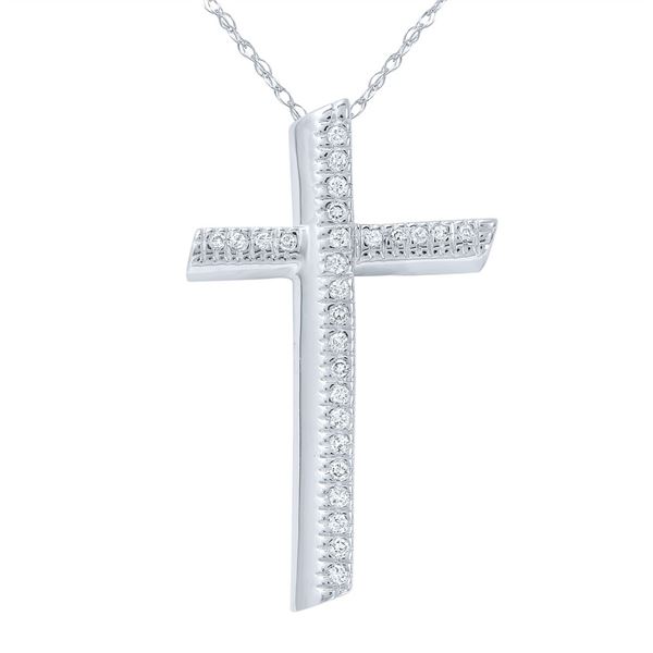Natural 0.24 CTW Diamond Necklace 14K White Gold - REF-58N5Y