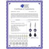 Image 2 : Genuine 7.61 ctw Sapphire & Diamond Earrings 14KT Rose Gold - REF-49P8H