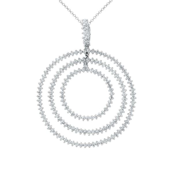 Natural 1.19 CTW Diamond Necklace 14K White Gold - REF-96N3Y