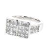 Image 1 : Natural 2.59 CTW Princess Diamond Ring 14K White Gold - REF-433W8H