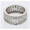 Image 1 : Natural 1.72 CTW Baguette & Diamond Ring W=9MM 18K Gold - REF-248K4R