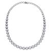 Image 1 : Natural 3.81 CTW Diamond Necklace 18K White Gold - REF-675T9X