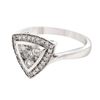 Image 1 : Natural 0.50 CTW Diamond Ring 18K White Gold - REF-75T6X
