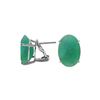 Image 1 : Genuine 13 ctw Emerald Earrings 14KT White Gold - REF-160N9R