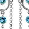 Image 1 : Genuine 3 ctw Blue Topaz Earrings 14KT White Gold - REF-48Y9F