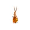 Image 1 : Genuine 1.53 ctw Citrine & Diamond Necklace 14KT Rose Gold - REF-35P5H