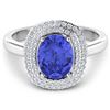 Image 3 : Natural 1.88 CTW Tanzanite & Diamond Ring 14K White Gold - REF-63X9K