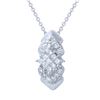 Image 1 : Natural 0.72 CTW Diamond & Princess Diamond Necklace 14K White Gold - REF-49T5X