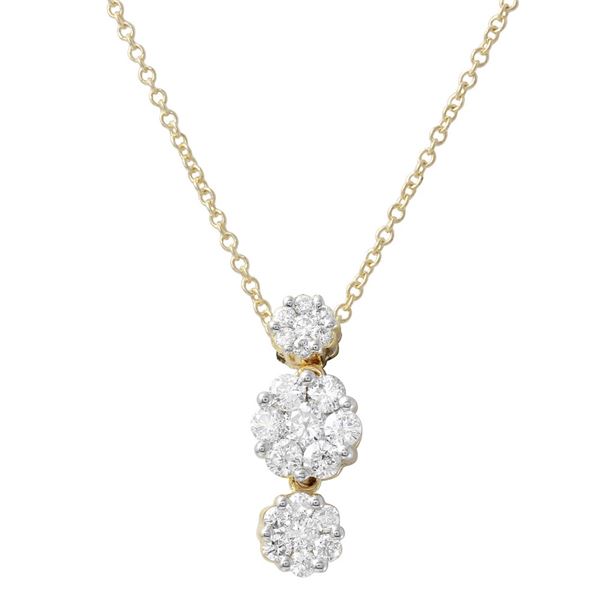 Natural 0.75 CTW Diamond & Pendant 14K Yellow Gold - REF-81T2X