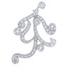 Image 1 : Natural 0.42 CTW Diamond Brooch 18K White Gold - REF-111N6Y