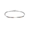 Image 1 : Natural 3.67 CTW Multi-Sapphire & Bracelet 18K White Gold - REF-80F3M