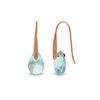 Image 1 : Genuine 6 ctw Blue Topaz Earrings 14KT Rose Gold - REF-38X5M