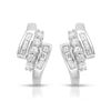 Image 1 : Natural 0.74 CTW Diamond & Baguette Earring 14K White Gold - REF-90W2H