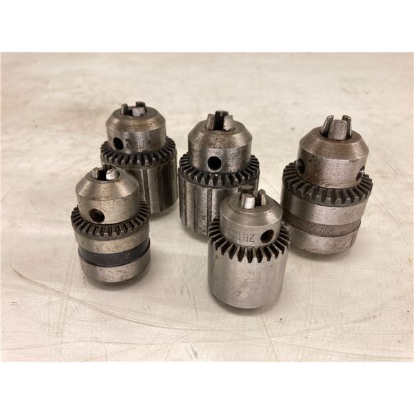 (5) Misc Drill Chuck Heads