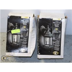 2 BRAND NEW OUTDOOR WALL LANTERNS - HAMPTON BAY