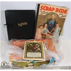 LOT OF QUEEN ELIZABETH SCRAPBOOKS/BOOKS FROM