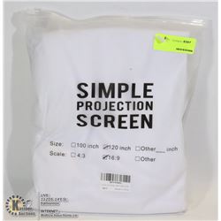 120" 16: 9 PROJECTOR SCREEN