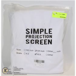 120" 16: 9 PROJECTOR SCREEN