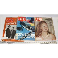 THREE 1970,71,72 LIFE MAGAZINES