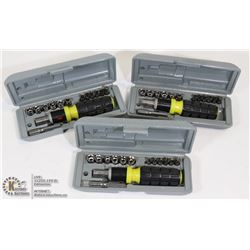 3 NEW IN BOX RATCHET SETS