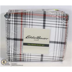 NEW EDDIE BAUER FULL/ QUEEN DUVET COVER SET