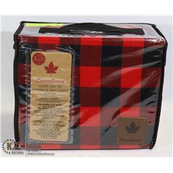 NEW CANADIANA FLANNEL SHEET SET SIZE DOUBLE