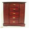Image 2 : JEWELRY BOX WITH SIDE NECKLACE HANGERS /5 DRAWERS