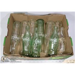 FLAT OF VINTAGE COLLECTIBLE COCA COLA BOTTLES