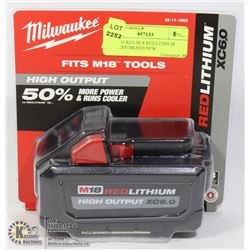 MILWAUKEE M18 RED LITHIUM BATTERY BRAND NEW