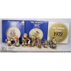 LOT OF ASSORTED HUMMEL FIGURES, PLATES AND
