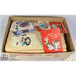 FLAT OF VINTAGE CARDS