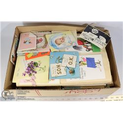 FLAT OF VINTAGE CARDS