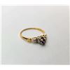 Image 1 : 11)  AMETHYST RING SET IN 14k WHITE AND