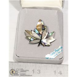 GLACIER PEARLE MAPLE LEAF BROOCH BY STOORS IN