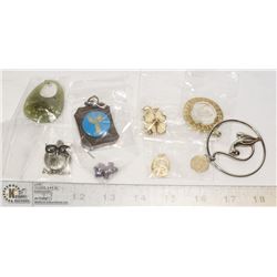 BAG OF VARIOUS ESTATE PENDANTS