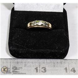 MEN?S 10 K GOLD BRIDAL KNOT WEDDING RING SIZE 11