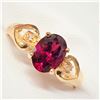 Image 1 : 10K YELLOW GOLD RARE GRAPE GARNET(1.2CT) DIAMOND