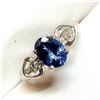 Image 4 : 10K WHITE GOLD TANZANITE(1.3CT) DIAMOND(0.03CT)