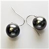 Image 2 : SILVER TAHITIAN PEARL (10-11MM) HANGING EARRINGS