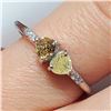 Image 1 : 10K WHITE GOLD YELLOW DIAMOND DIAMOND(0.3CT)