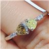 Image 3 : 10K WHITE GOLD YELLOW DIAMOND DIAMOND(0.3CT)