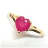 Image 4 : 10K YELLOW GOLD RUBY(0.95CT) INTENSE RED HEART
