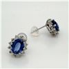 Image 3 : 14K WHITE GOLD SAPPHIRE(2.25CT) DIAMOND(0.32CT)