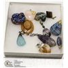 Image 1 : BOX OF 11 VARIOUS STONE PENDANTS